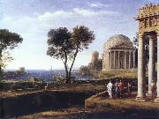 Claude Lorrain Landscape with Aeneas at Delos oil painting reproduction
